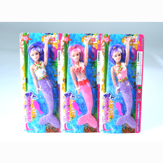 Mermaid, with moveable arms, 2 assorted, on card, 32 x 14 cm
