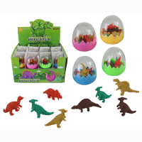 Radiergummi  Dinosaurier 8 Radierer in Ei- 4-fach sortiert