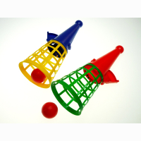 Fangbecher Fangballspiel mehrfarben sortiert ca 18 cm