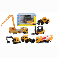 Baufahrzeug  6-fach sortiert, in Box, 16 x 6 cm