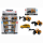 construction vehicle metal / plastic, 4 assorted, in box, 24 pieces in display, 10 x 5,5 x 4 cm