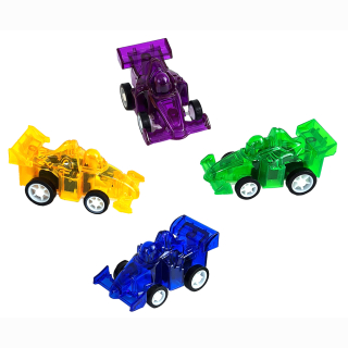 Rennwagen 4-farbig sortiert mit R&uuml;ckzug ca 60 x 30 mm