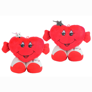 Pl&uuml;sch Herz mit Arme und Beine stehend ca 21/24 cm