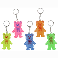 Reflective bear on keychain
