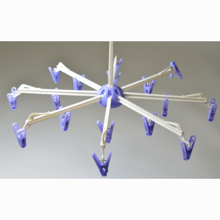 Cloth hanger, with 15 clips, 4 assorted, in bag, &Oslash; 40 cm