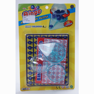 Bingo game, with lottery wheel and cards, on card, 27 x 18 cm