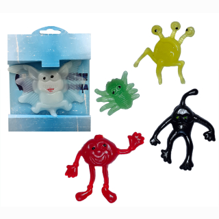 Schleimfiguren auf Karte, mehrfach sortiert ca  9 x 14 cm