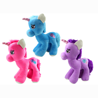 Unicorn standing 3 colors assorted approx 30 cm