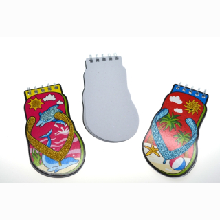Spiral flip flop note book with 40 pages, 4 assorted, in bag, 48 pcs in display, 12,5 cm