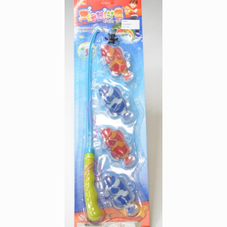 Fishing game with 4 fishes, on card, 50 x 14 cm