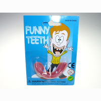 Ugly teeth, 4 assorted, on card, 6 cm