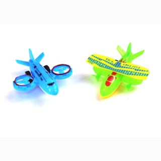 Plane, pull back, 4 assorted, in bag, 8,5, x 7,5 cm