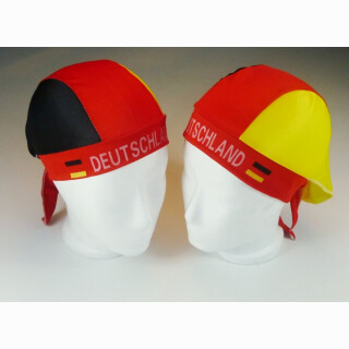 Kappe Deutschland Schwarz, Rot, Gold, im Beutel, 38 x 14 cm
