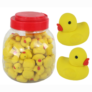 Eraser, duck, 72 pieces in pot, 3 x 2.5 cm