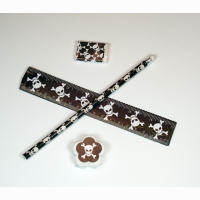 stationery set skull design