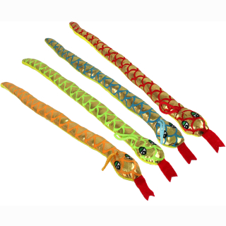 Plush snake metallic look, 4 assorted, 40 cm