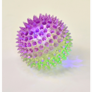 Flashing star ball with 2 colours, 6 assorted, 24 pieces in display, &Oslash; 6 cm
