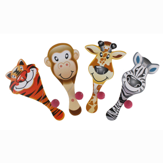 Paddel Ballspiel im Beutel- Holzschl&auml;ger mit Ball ca 21-22cm