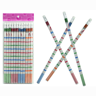Pencil Calculate pencil with eraser ca 19 cm