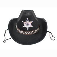 Cowboyhut schwarz f&uuml;r Kinder