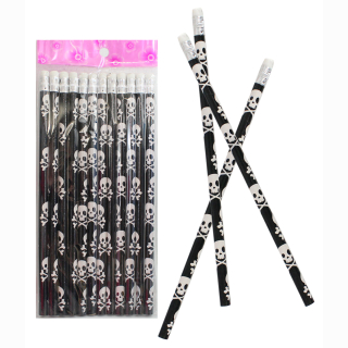 Bleistift Totenkopf mit Radiergummi ca 19cm