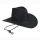 Cowboyhut schwarz Velourlederoptik